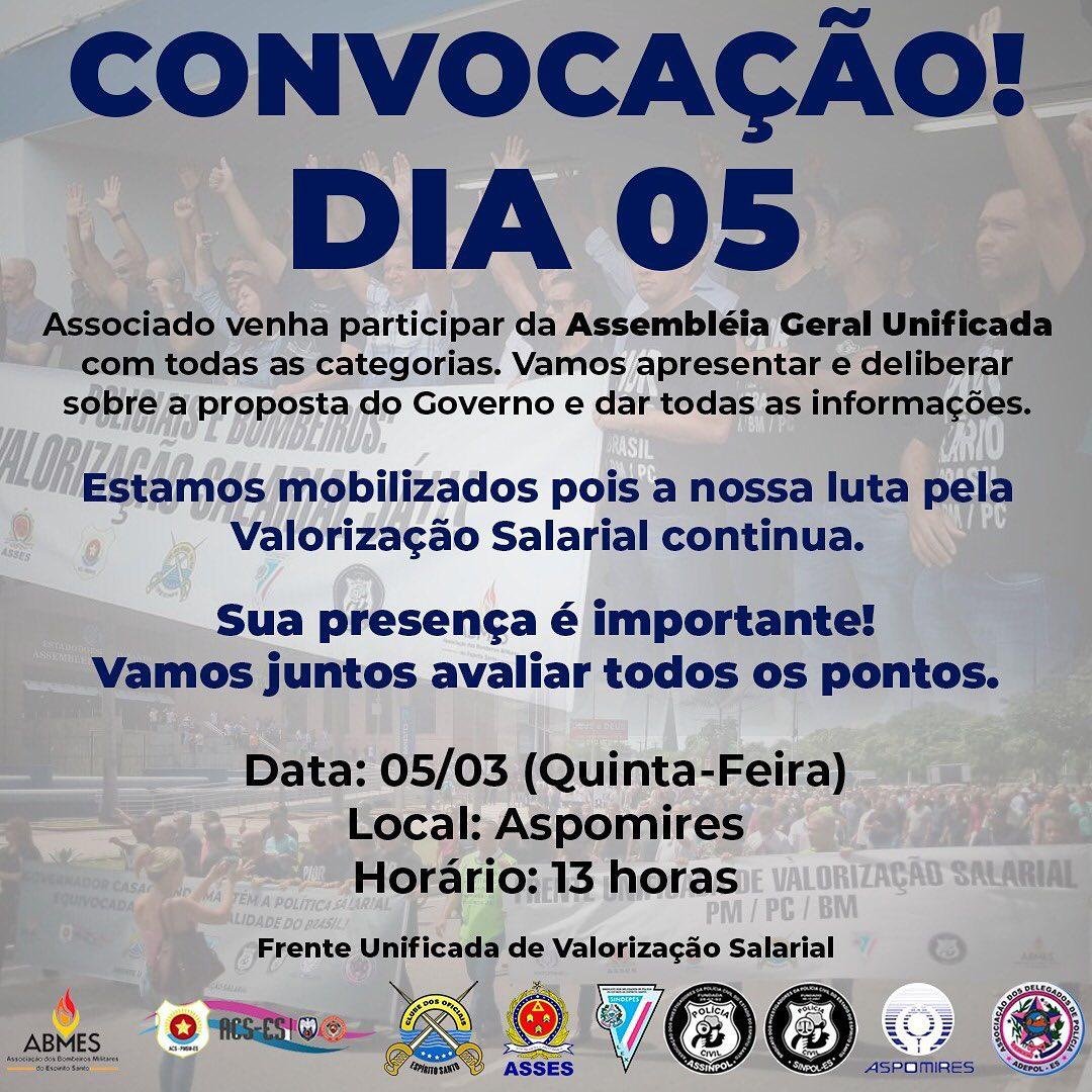 CONVOCAÇÃO! DIA 05