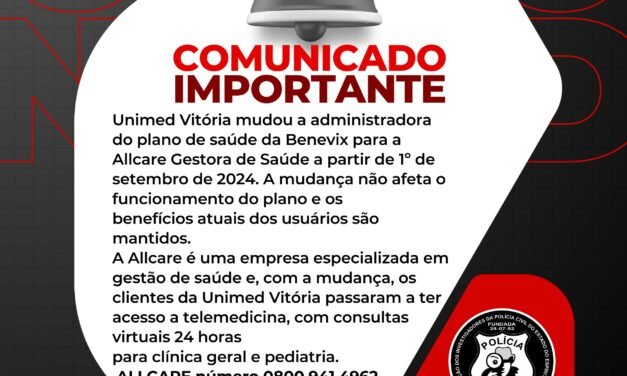 COMUNICADO IMPORTANTE – UNIMED BENEVIX