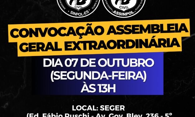 EDITAL CONVOCAÇÃO ASSEMBLEIA GERAL EXTRAORDINÁRIA(SEGER)