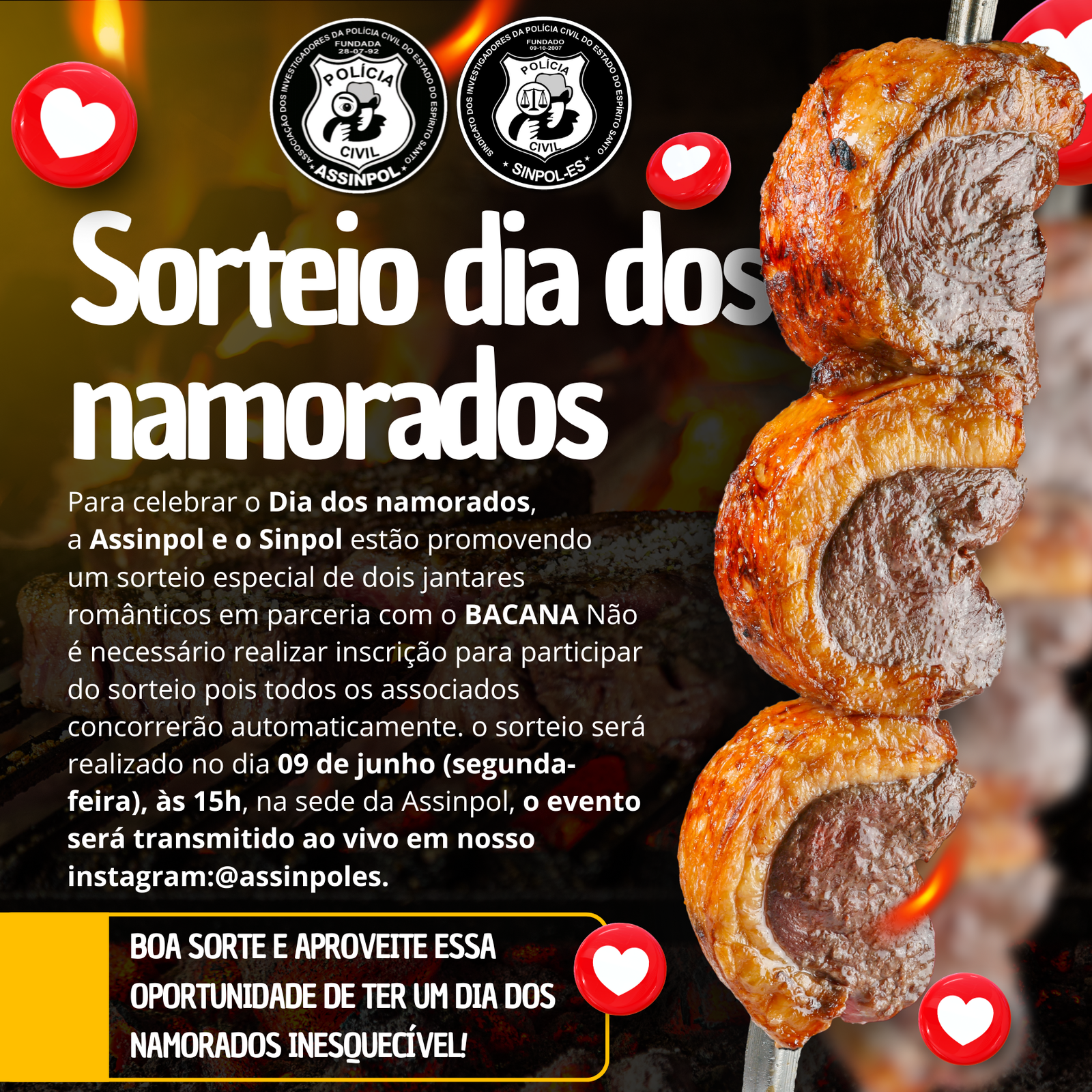 SORTEIO DIA DOS NAMORADOS!